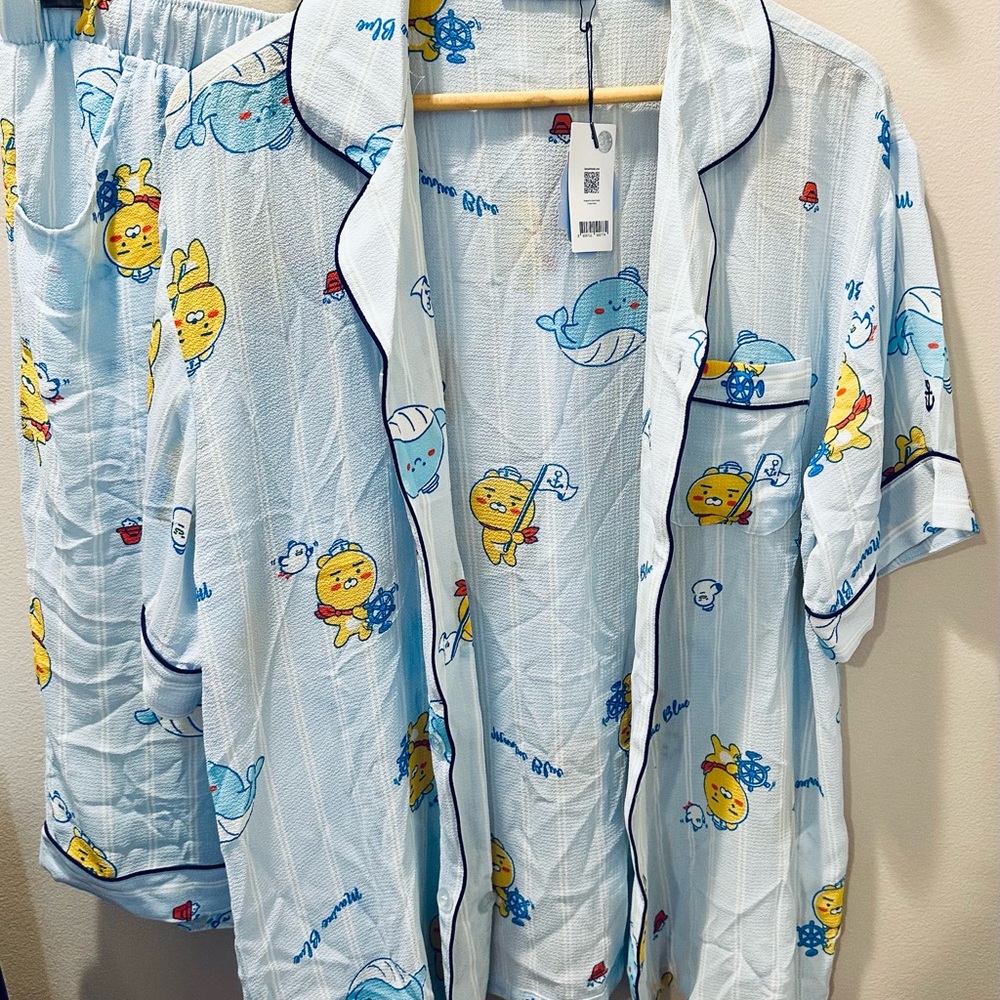 Lowest price! KAKAO FRIENDS Marine Blue PAJAMAS ONE SIZE.